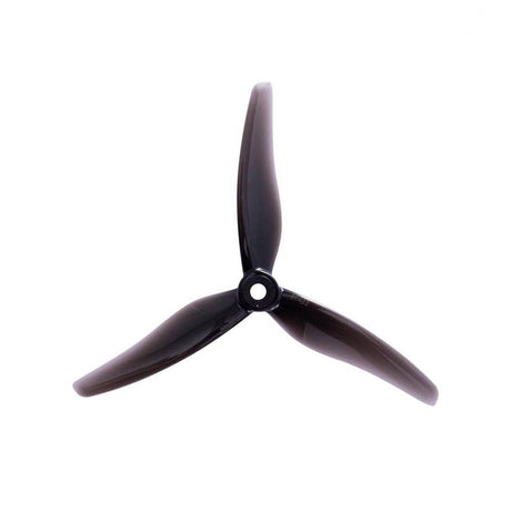 Two pairs of black Gemfan Hurricane 51433 3-blade drone propellers, lightweight and durable for quadcopters.