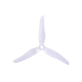 Two pairs of Gemfan Hurricane 51433 3-blade drone propellers in clear plastic, designed for quadcopters and drone racing.