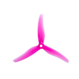 Two pairs of Gemfan Hurricane 51433 3-blade drone propellers in pink, designed for quadcopters and aerial drones.