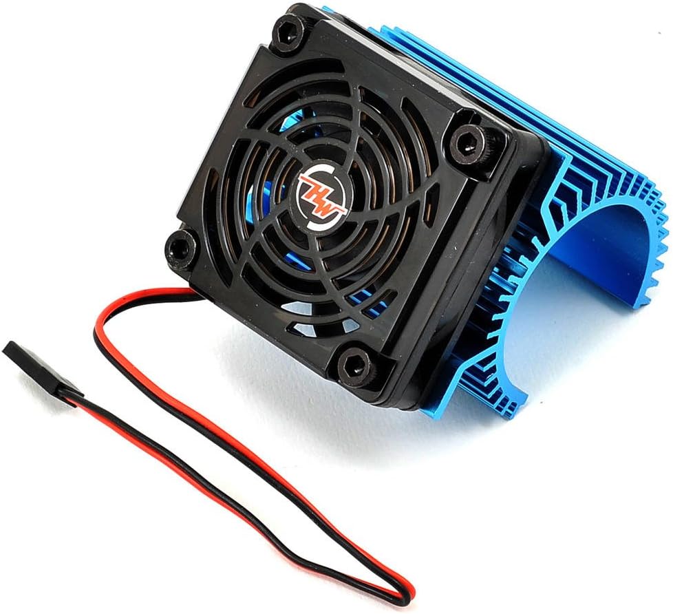 Hobbywing Heat Sink Combo C1 for RC car motors, featuring cooling heatsink and fan for improved performance and heat dissipation.