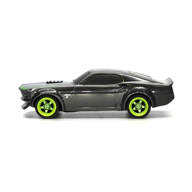 HPI Racing Nano-TTR 1969 Ford Mustang RTR-X radio-controlled car with detailed body and vibrant paint scheme.