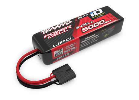 Traxxas 5000mAh 11.1V 3S LiPo battery for RC vehicles, shown in black with wiring and connectors.
