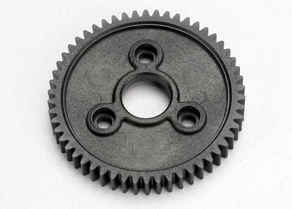 Traxxas 54-tooth spur gear with 32-pitch for RC cars, showing the metal gear with gear teeth and part number.