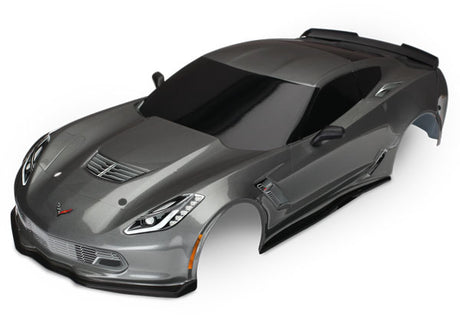 Traxxas 4-Tec 2.0 Chevrolet Corvette Z06 body shell, realistic red and black design for RC car customization.
