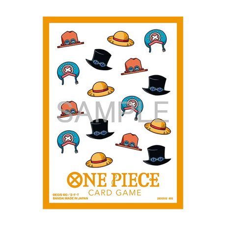 Bandai One Piece TCG official card sleeves set with 13 colorful sleeves featuring popular One Piece characters.