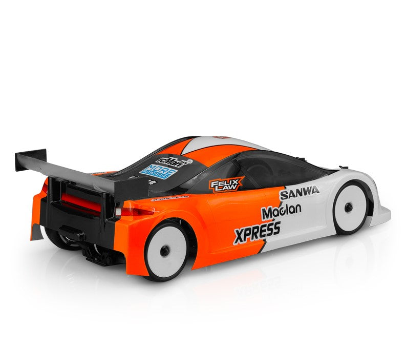 Lightweight RC car body by JConcepts, A2R A-One Racer 2 model, shown in image with detailed design and sleek shape.