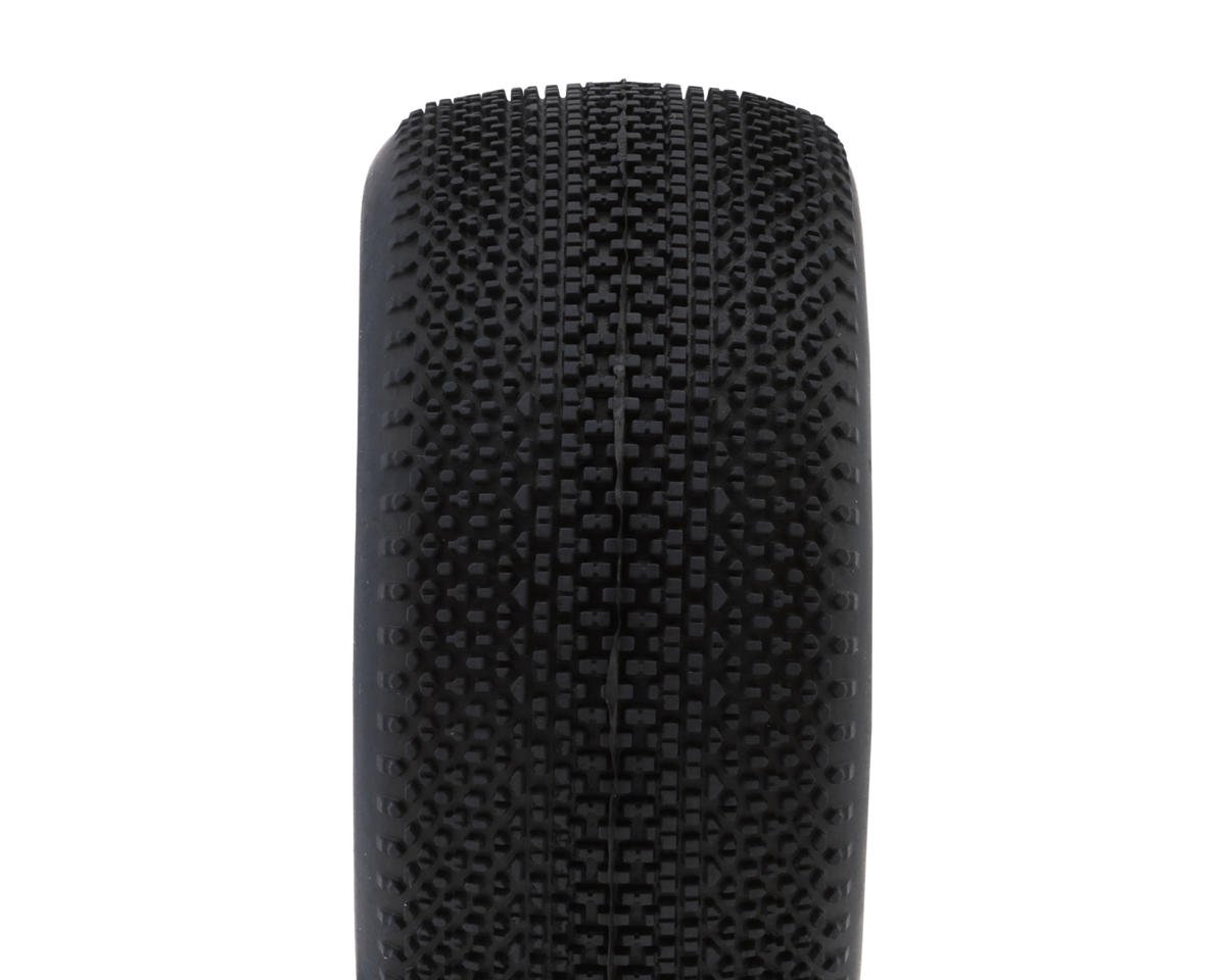 Pair of JConcepts Relapse Short Course Tires in green for RC vehicles, showing the tread pattern and sidewall details.