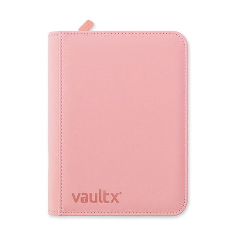 Vault X 4-Pocket Zip Binder in Just Pink, showing its vibrant pink color and sturdy zipper closure for organizing documents.