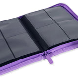 Vault X 4-pocket zip binder in vibrant purple, with a sleek design and durable zipper for organizing documents and accessories.