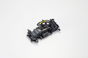 Kyosho MINI-Z Racer MR-04 EVO2 RC car chassis with W-MM/5600KV motor, showcasing detailed design and components.
