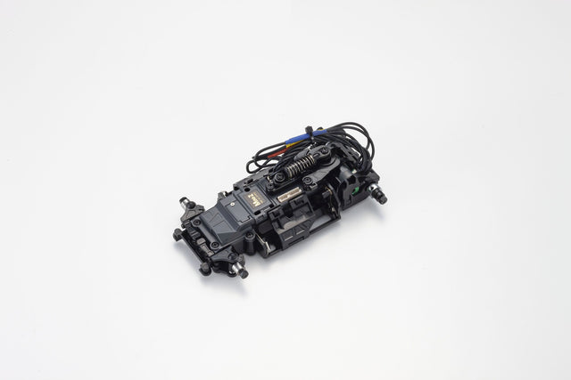 Kyosho MINI-Z Racer MR-04 EVO2 RC car chassis with N-MM2/4100KV motor, detailed view of the high-performance racing chassis.