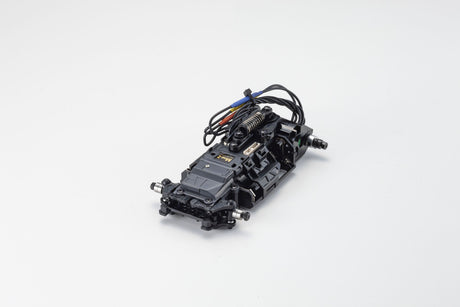 Kyosho MINI-Z Racer MR-04 EVO2 RC car chassis with N-MM2/4100KV motor, detailed view of the sleek design and components.