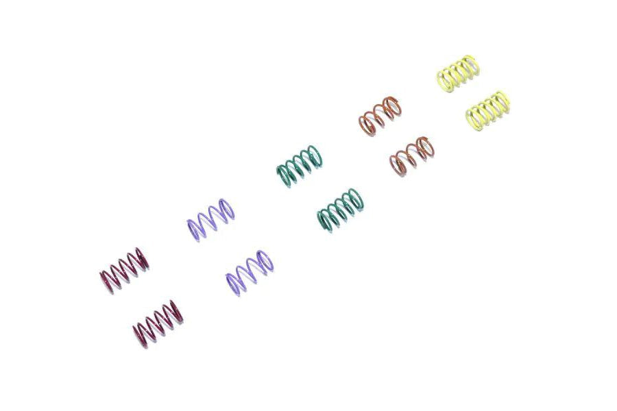 Kyosho Mini-Z RC car front spring set for MR-04 EVO2, showcasing metal springs and mounting hardware.