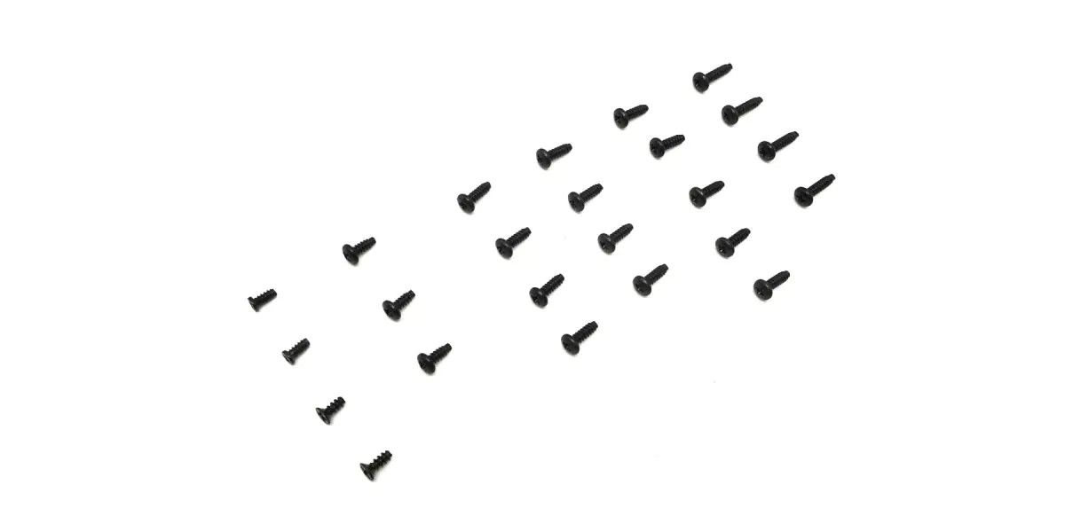 Kyosho Mini-Z MR-04 RC car screw set with various small screws for model assembly and maintenance.