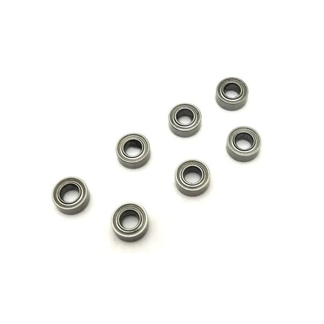 Kyosho Mini-Z MR-04 RC car parts, close-up of the mini-Z ball bearing set for enhanced performance and smooth operation.