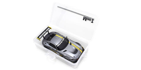 Kyosho Mini-Z case with accessory tray for storing and organizing miniature car components and accessories.