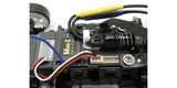 Kyosho Mini-Z RC car aluminum oil damper mount for MR-04, close-up view of lightweight metal component.