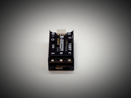 Team Powers M-Radon V3BT 30A Bluetooth ESC for RC cars, shown with wiring and connection ports.