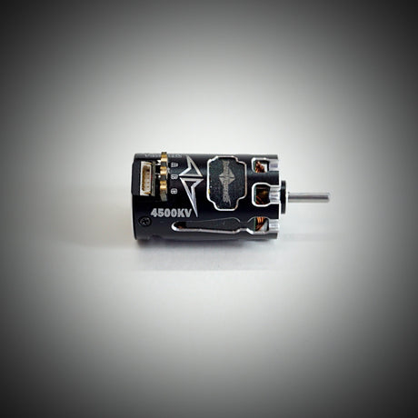 Team Powers MBX V4 Mini-Z RC car with sensored brushless motor, detailed close-up showing the motor and vehicle components