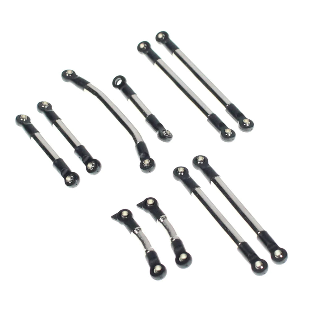Redcat Aluminum Link Set for Ascent-18 APEX RC crawler, featuring durable metal links and precise construction for improved performance.