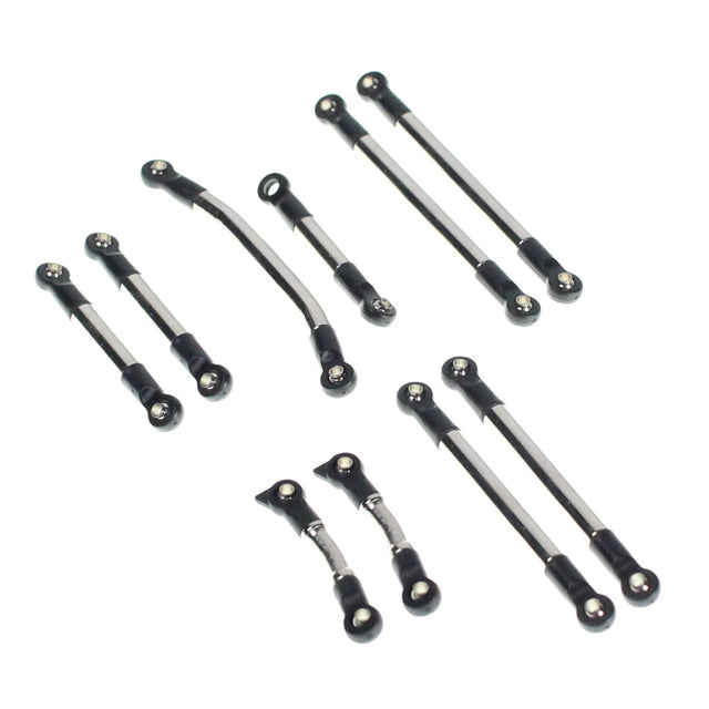 Redcat Aluminum Link Set for Ascent-18 APEX RC crawler, featuring durable metal links and precise construction for improved performance.