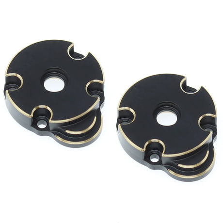 Redcat brass portal box outer with machined edge, pair of sturdy, precision-machined metal components for automotive or industrial use.