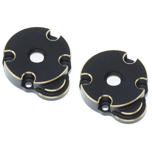 Redcat brass portal box outer with machined edge, pair of sturdy, precision-machined metal components for automotive or industrial use.
