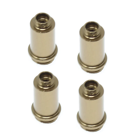 Redcat aluminum shock bodies for RC cars, set of four, showcasing durable metal construction and precise fit for shock absorbers.