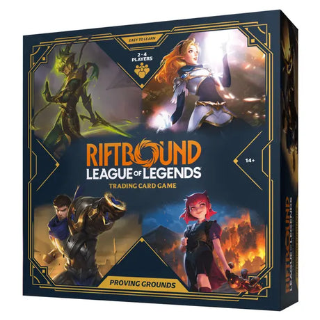 UVS Games Riftbound: Proving Grounds merchandise, featuring game-themed apparel and accessories with Riftbound branding.
