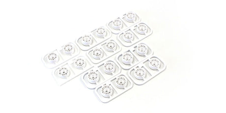 Kyosho Multi Offset Wheel Set II in white with RAYS RE30 design for mini-Z RC cars, featuring detailed wheel and tire craftsmanship.