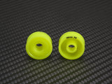PN Racing 8.5x20mm flanged yellow wheel with 0 offset, designed for RC cars, shown in the image.