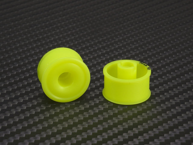 PN Racing 11x20mm flanged yellow wheel with 3mm offset, designed for RC cars, shown in the product image.