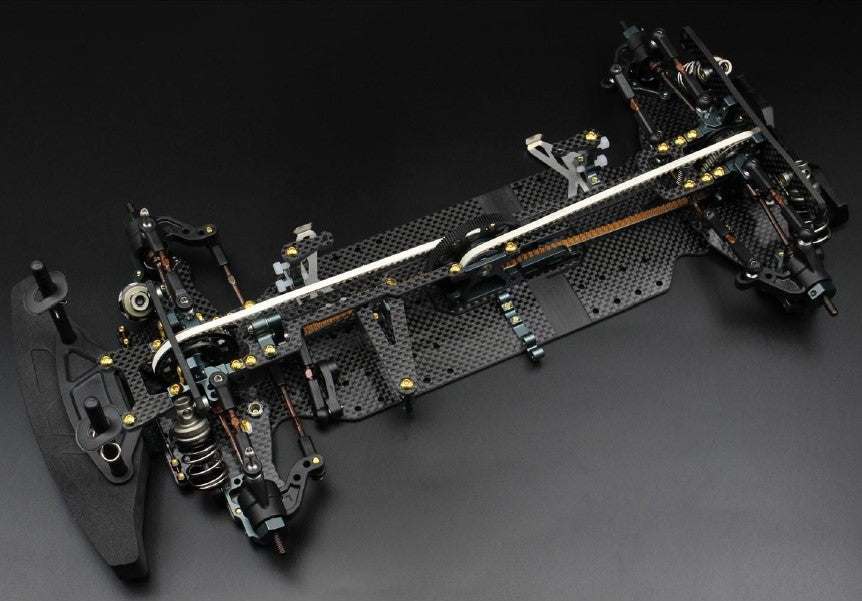 Race Opt MTS T3M-V2 2023 electric TC kit with high-performance components, shown assembled with electronic controls and wiring.