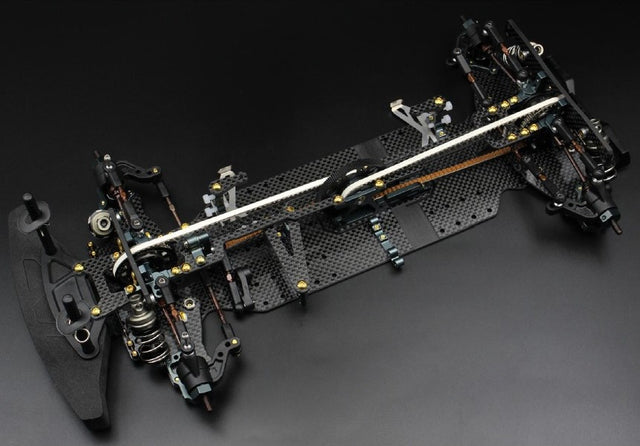Race Opt MTS T3M-V2 2023 electric TC kit with high-performance components, shown assembled with electronic controls and wiring.