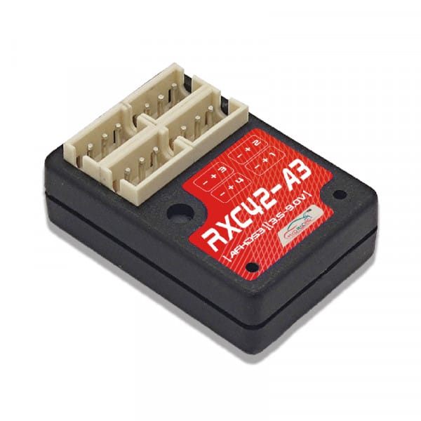 MXO Racing RXC42-A3-NT V2 Super Micro Receiver with Flysky NB4, compact surface RC receiver with 4 channels and durable shell