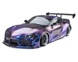 Purple MST RMX 2.5 1/10 2WD brushless RTR drift car with A90RB body, showcasing detailed body design and sleek racing features.