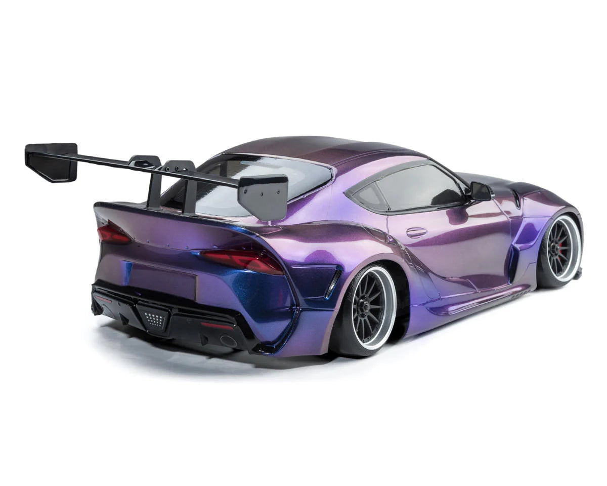 MST RMX 2.5 1/10 2WD brushless drift car with purple A90RB body, detailed remote control vehicle for RC drifting enthusiasts.