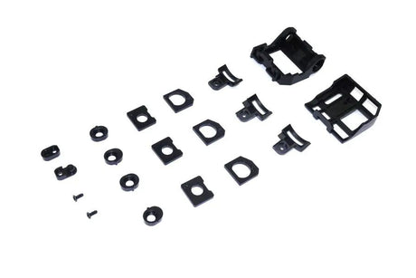 Kyosho Mini-Z MR-04 RC car parts, MM motor case set, black and silver components for RC car assembly and maintenance.
