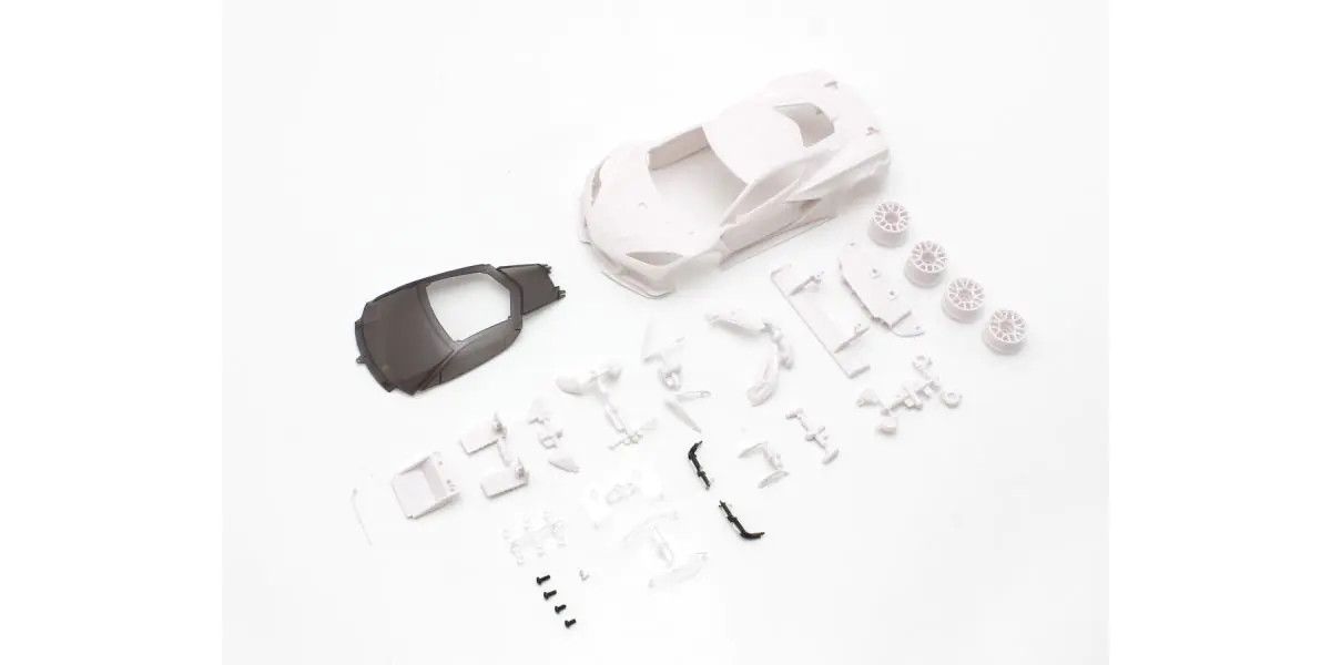 Kyosho Mini-Z Chevrolet Corvette C8.R White RC car body part for Mini-Z RC cars, model MZN215.