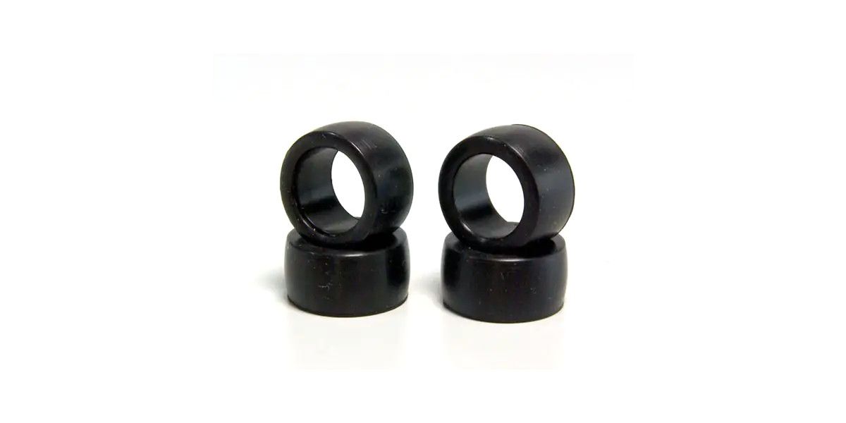 Kyosho Mini-Z LM Wide High Grip Tire 20° for RC car, close-up of rubber tire with textured tread pattern.