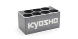 Kyosho Mini-Z SP Tool Stand for RC Transmitter, black plastic with slots for holding tools and accessories.
