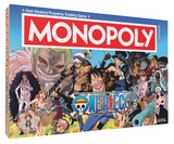 Hasbro Monopoly: One Piece board game with colorful game pieces and themed game board featuring One Piece characters.