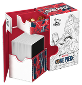 Ultimate Guard One Piece Flip'n'Tray 80+ card storage tray with a black and gray design for organizing trading cards.