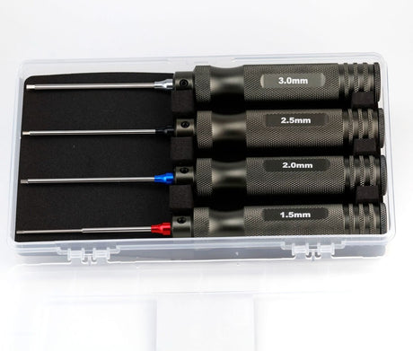 Powerhobby Pro Series magnetized hex tool set for RC cars, includes 1.5mm, 2.0mm, 2.5mm, and 3.0mm metric hex wrenches.