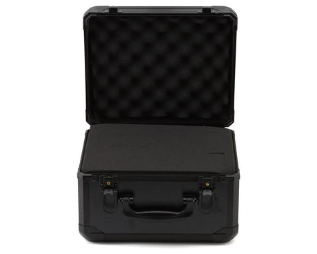 ProTek RC radio case for FlySky Noble NB4+ and NB4 Pro+ controllers, black protective carrying case.