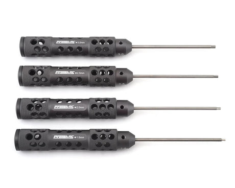 ProTek RC TruTorque SL metric hex driver set with 1.5, 2, 2.5, and 3mm hex screwdrivers on a black and orange tool handle