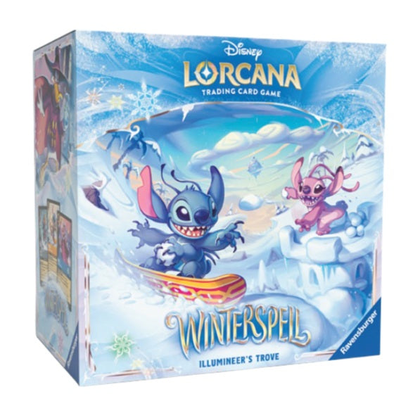 Lorcana TCG Winterspell Illumineer’s Trove card with colorful fantasy artwork and intricate design details.