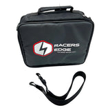 Racers Edge Mini-Z RC car in a padded protective case, showcasing a compact and durable storage solution for remote control cars.