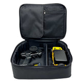 Racers Edge Mini-Z padded case for RC cars, black with branding, designed for secure transport of small remote control vehicles.