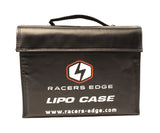 Racers Edge LiPo Battery Charging Safety Briefcase, black, compact case with safety features for RC battery charging